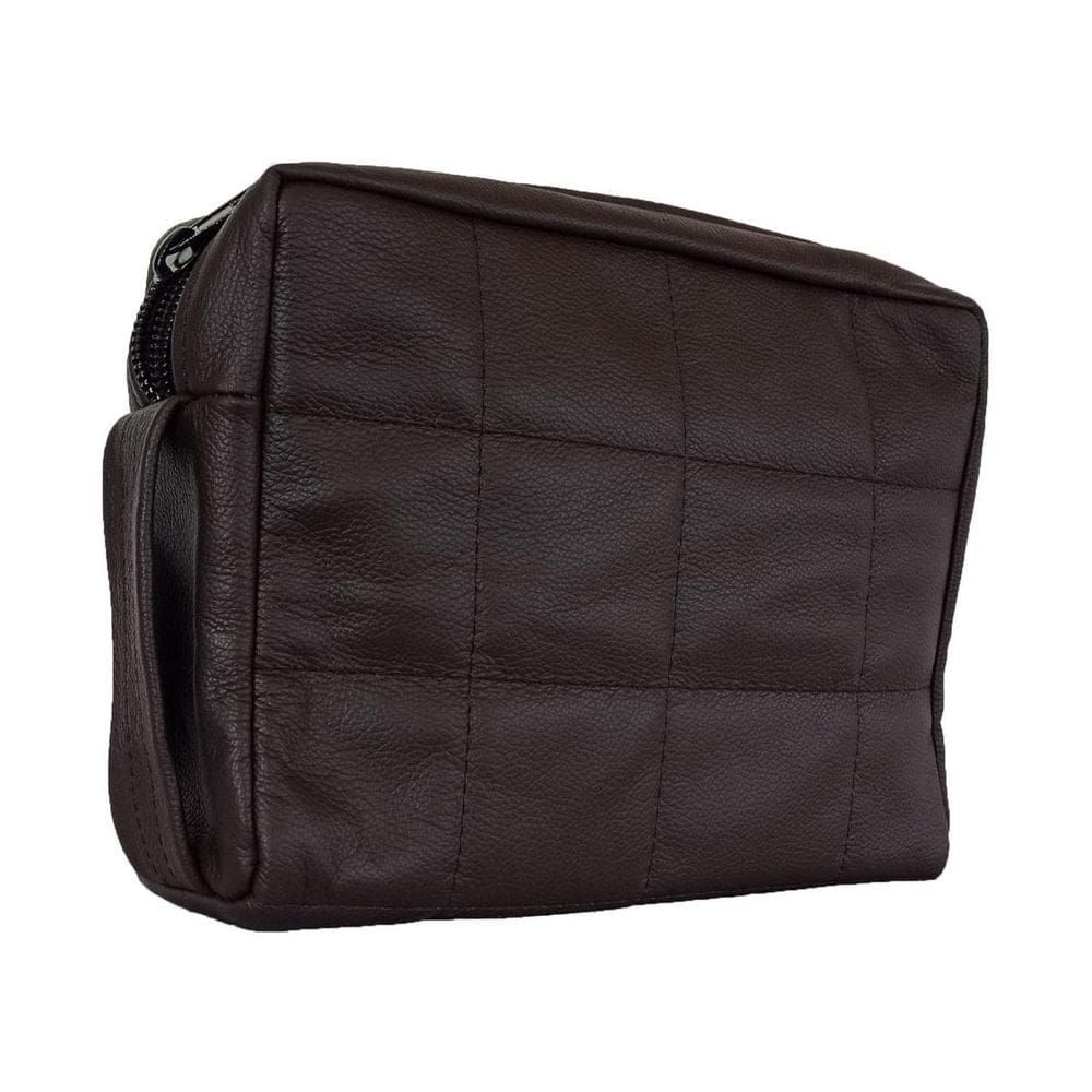 Pasta Ccb Tradicional Gg Em Couro Quadriculado Marrom R1801