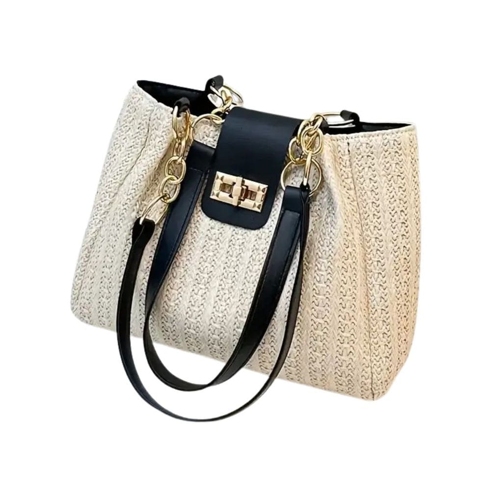 Bolsa de Palha Feminina de Ombro Boho Chic Verão Praia