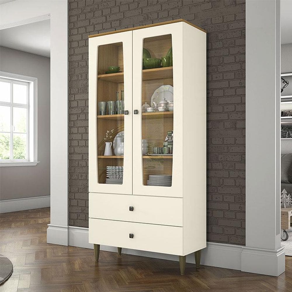 Cristaleira Liz Ambiente Off White Nature - Henn