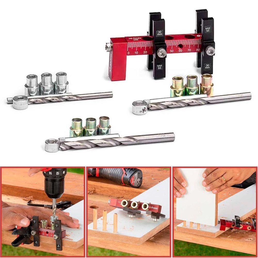 Kit Gabarito Para Furar Cavilhas 6 A 10Mm Escala 100Mm Zinni