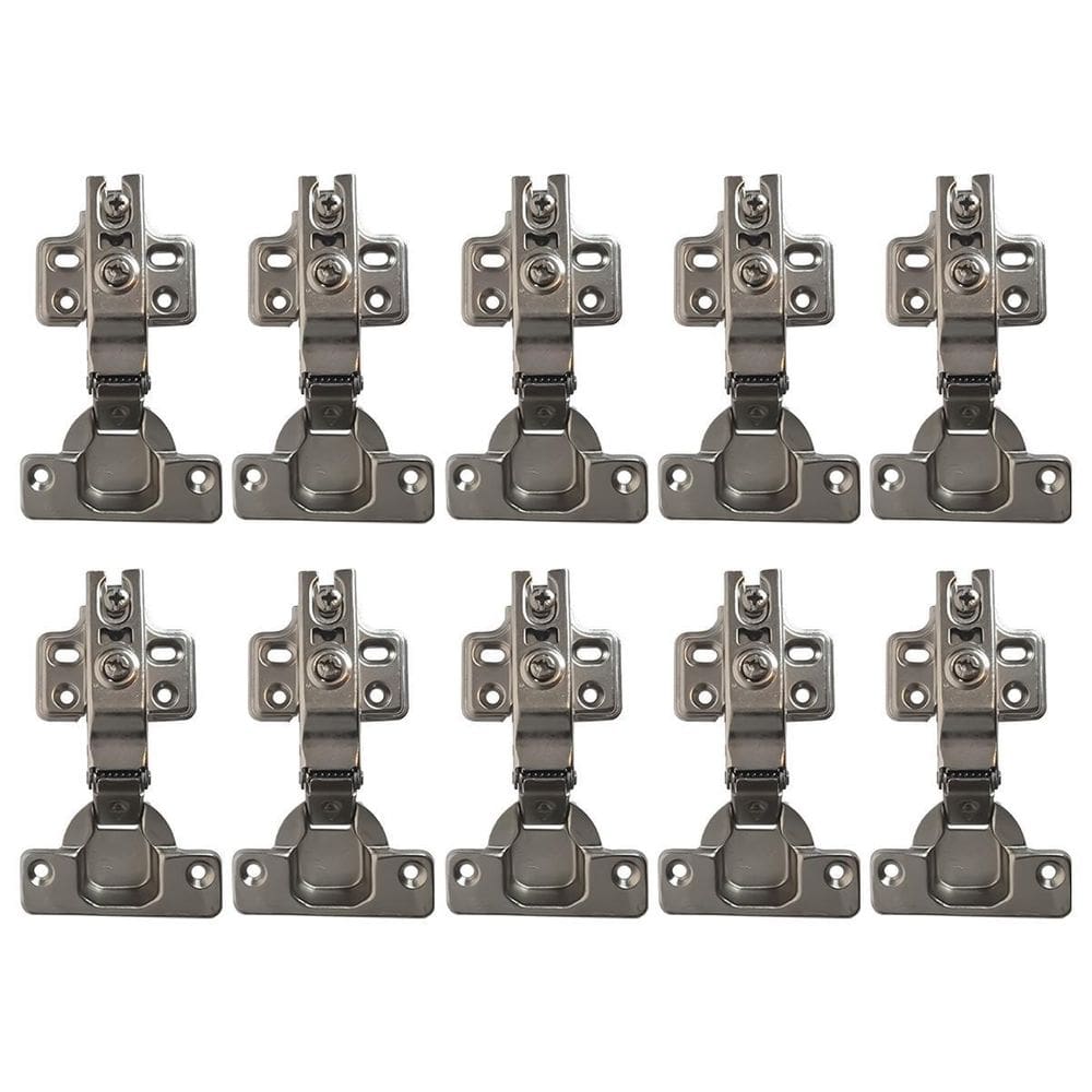 Kit 10 Dobradiça Reta 35Mm Com Pistão Calço 3D Clip On 5 Par