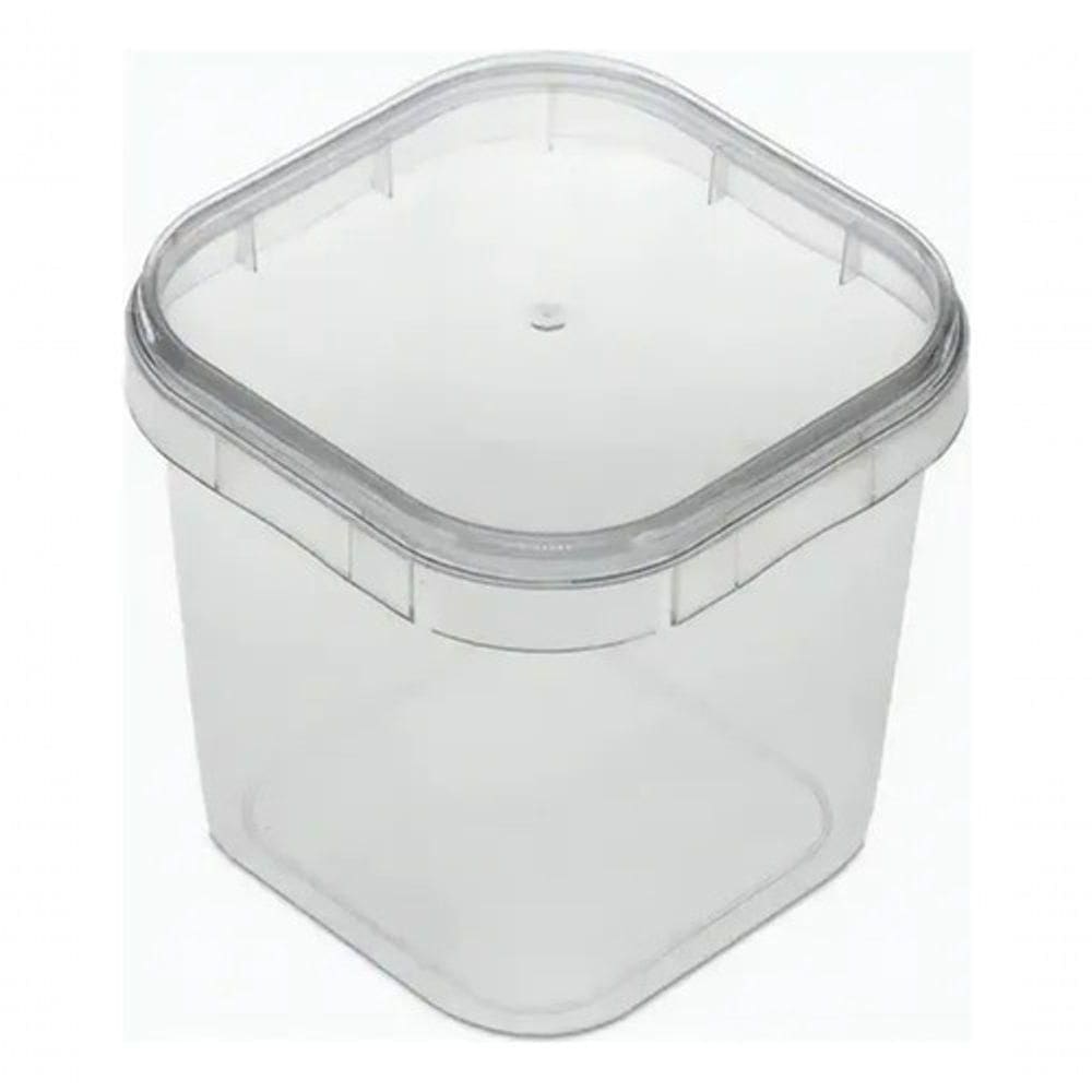Pote C/ Lacre Quadrado 220ml - Bolo No Pote 50un - C/ Tampa
