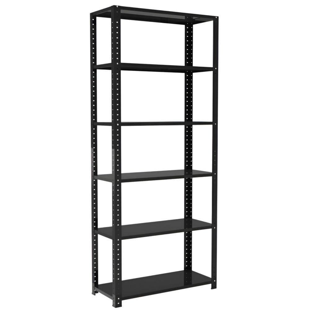 Prateleira Estante Armário Aço 6 Bandejas 60cm Romero Preto
