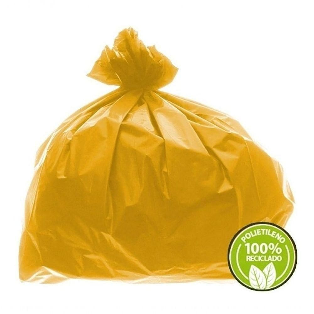 Saco De Lixo Super Leve 40 Litros Amarelo 100un