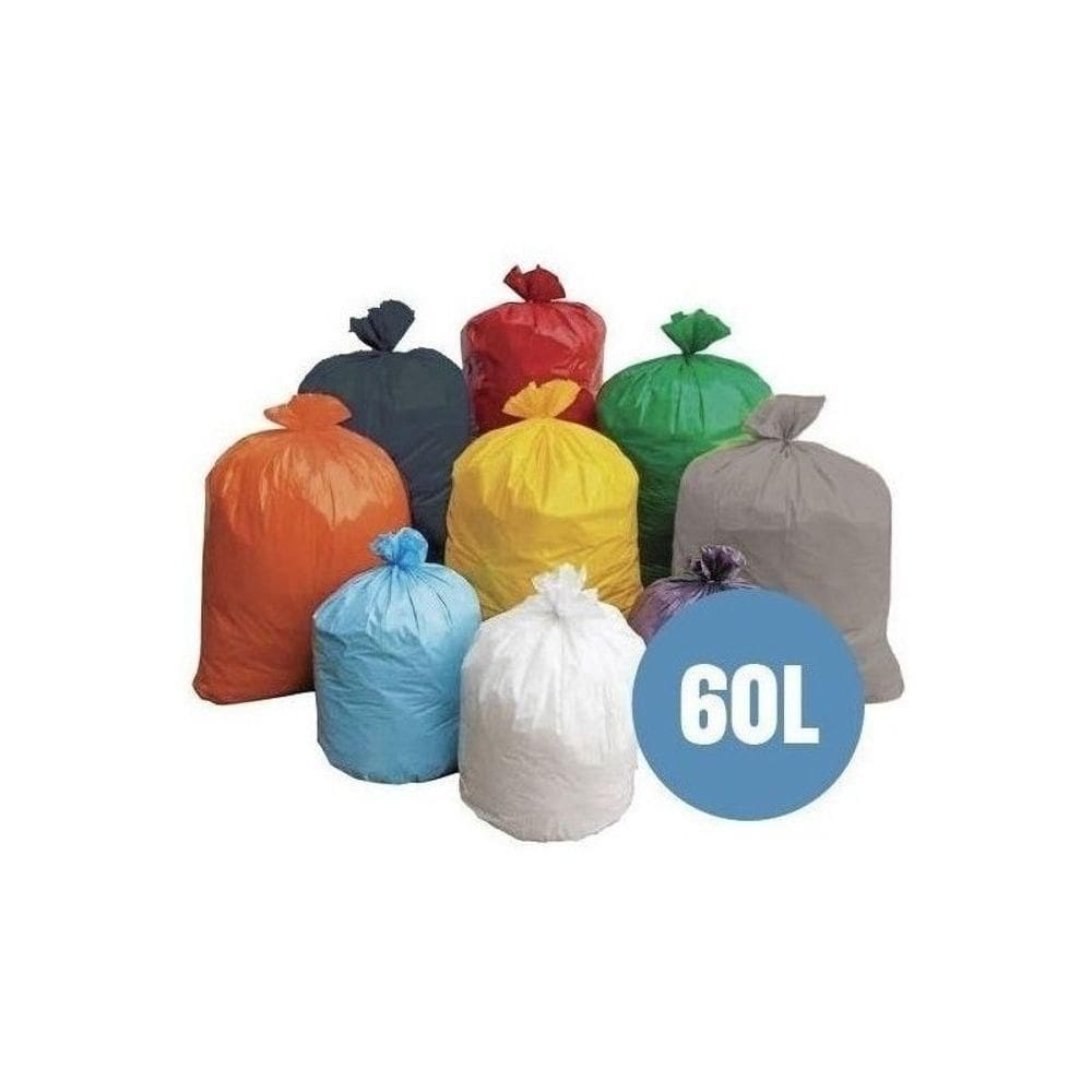 MP - Saco De Lixo 60 Litros Coloridos   Pacot