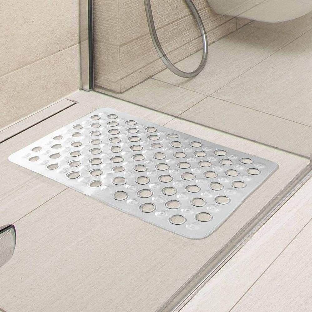 Tapete Para Box-banheiro Antiderrapante Retangular Tamanho G - Plasvale Transparente