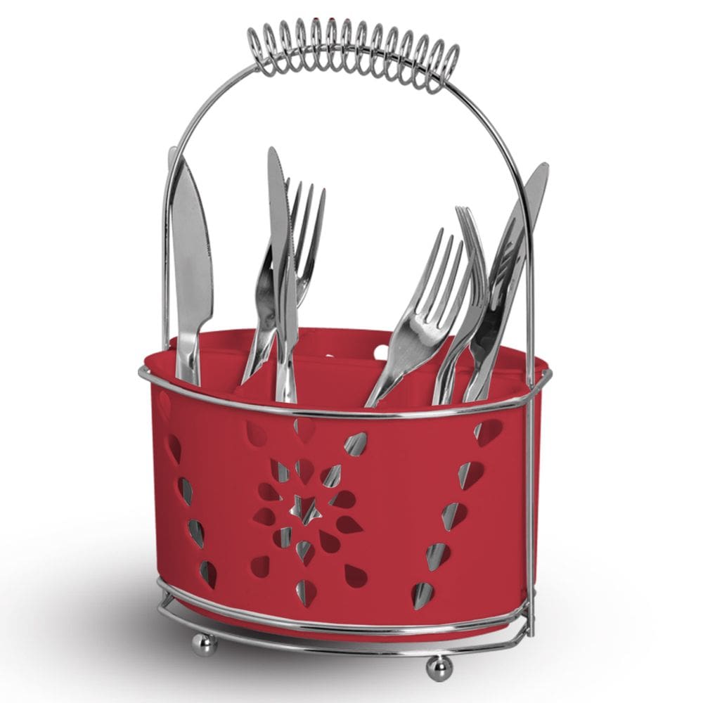 Porta Talher Mimo Duplo Com Alça Vermelho