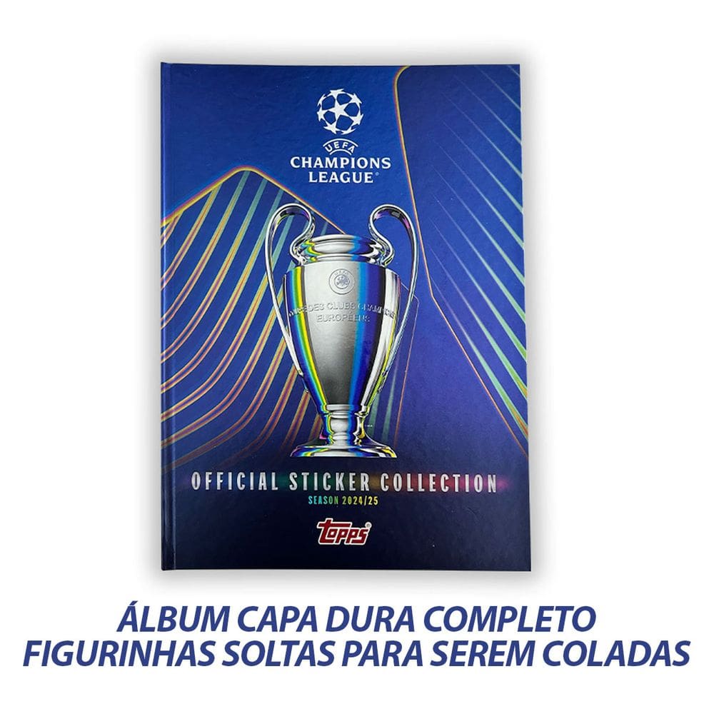 Álbum Capa Dura Uefa Champions League 2024/2025 - Completo - FIGURINHAS SOLTAS PARA SEREM COLADAS