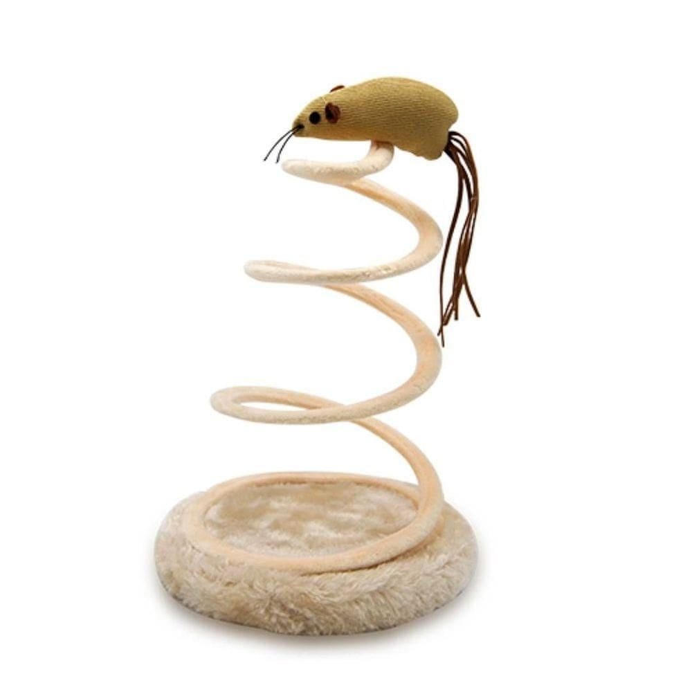 Brinquedo Mola Interativo Gato Plasvale Marrom