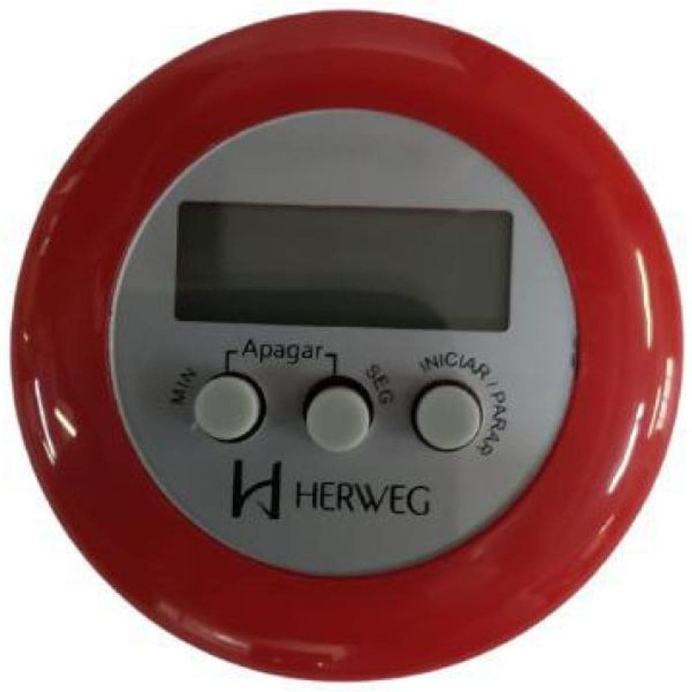 Timer Digital Regressivo Herweg Vermelho 3308-711