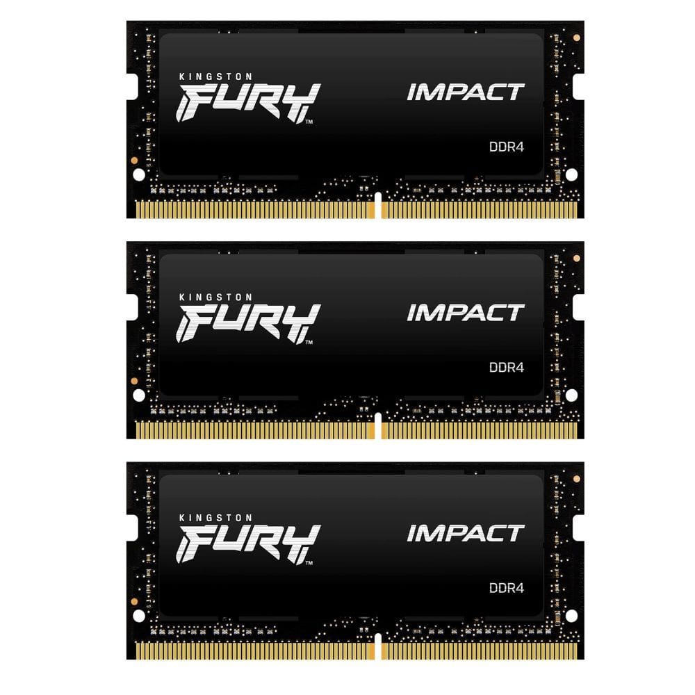Kit 3x Memória RAM Para Notebook DDR4 16gb 3200Mhz CL20 Kingston Fury Impact KF432S20IB/16