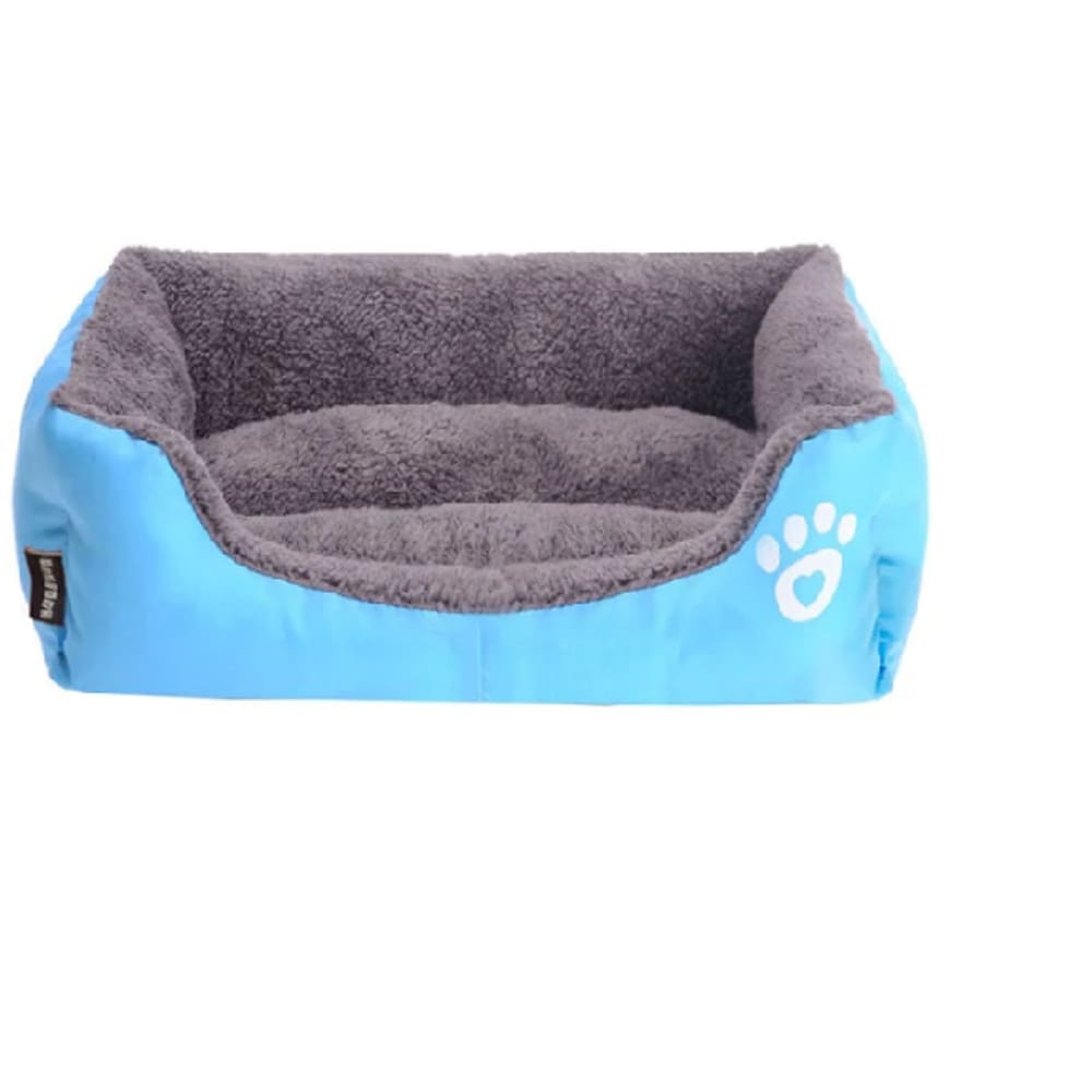 Cama Pet Felpuda M Azul