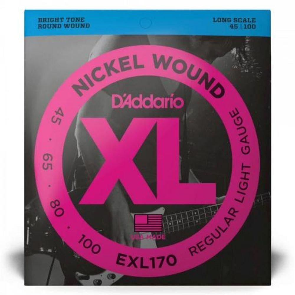 Encordoamento Baixo 4 Cordas .045-.100 Xl Nickel Exl170 D Addario [f002]