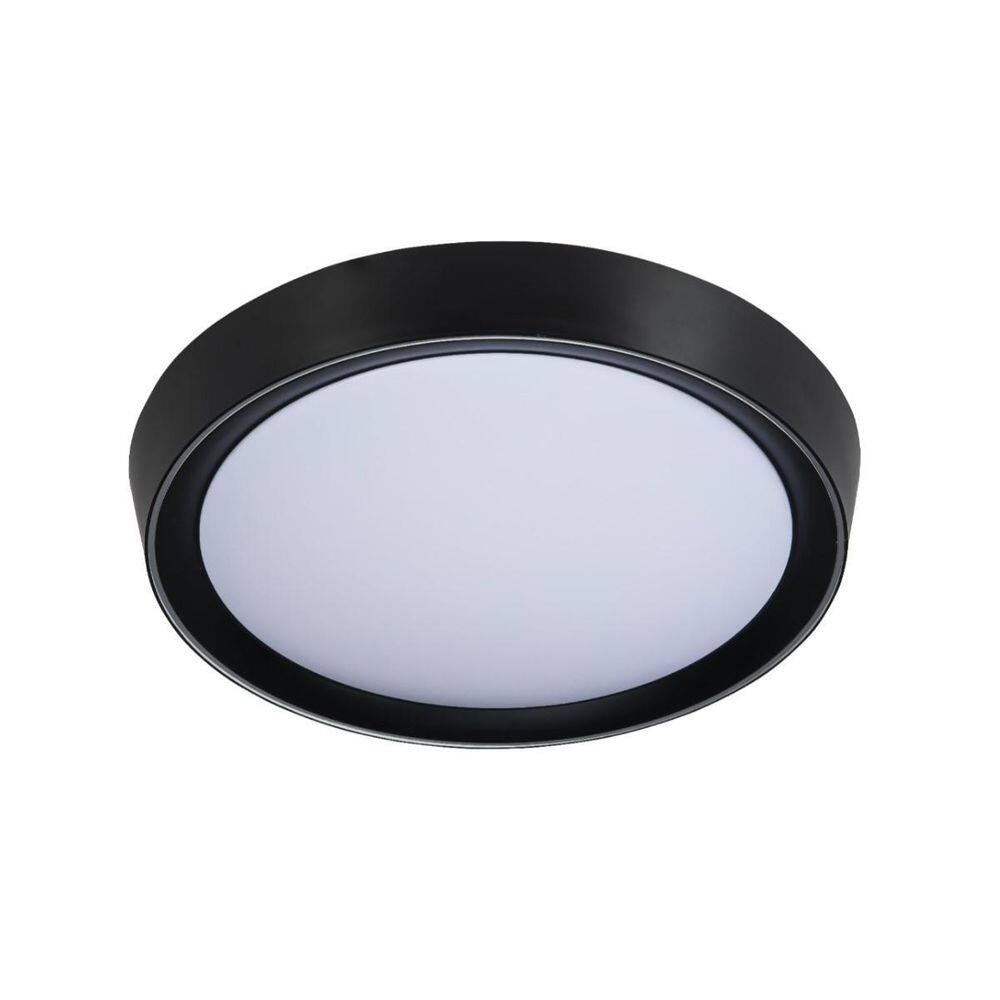 Plafon Moderno Sobrepor Meny 40Cm Led 3000K Nordecor Preto