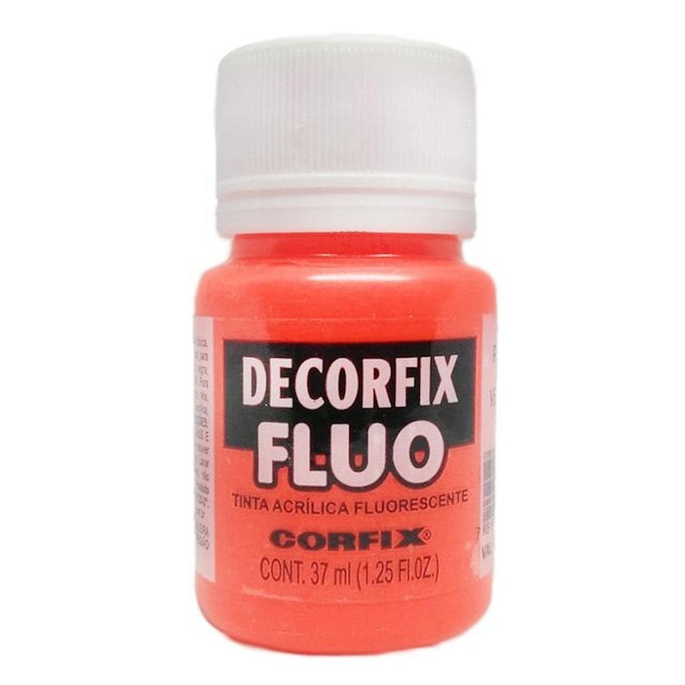 Tinta Decorfix Fluorescente 1013 Vermelho 37Ml