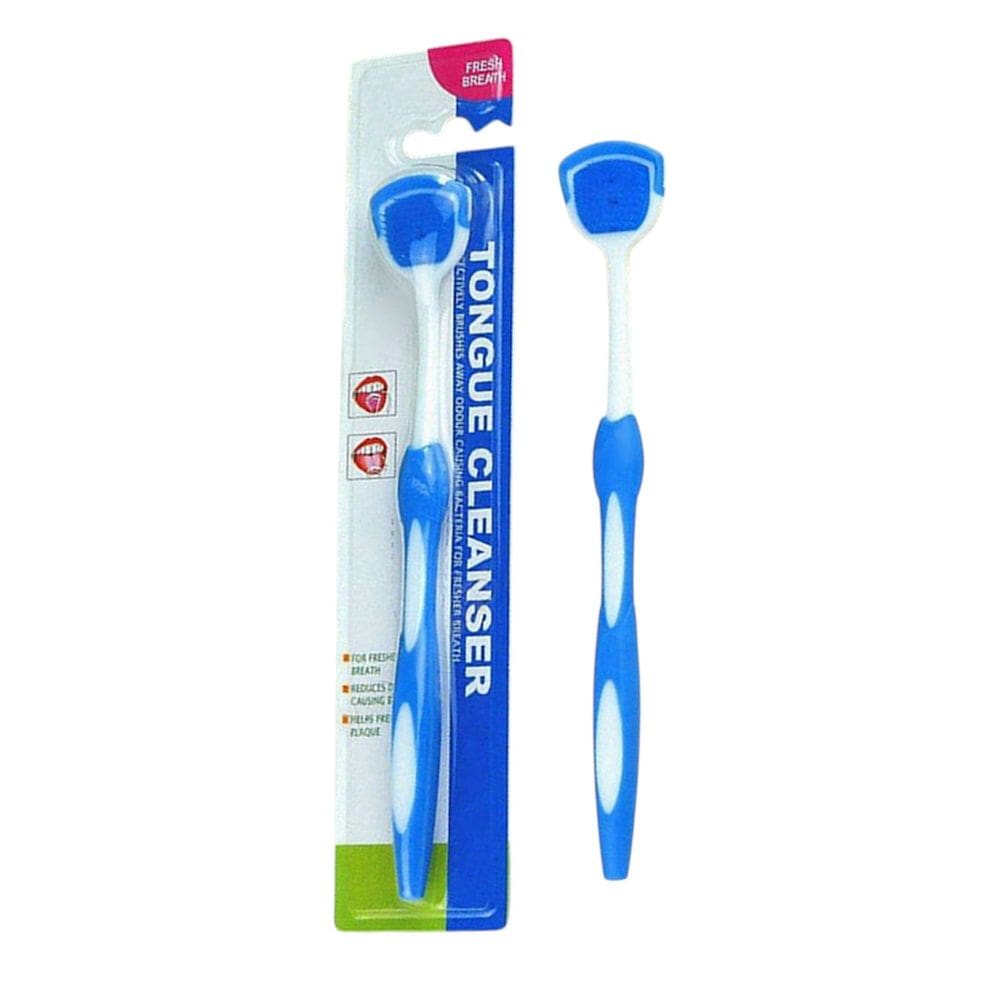 Escova De Limpeza De Borracha Para Língua - Azul