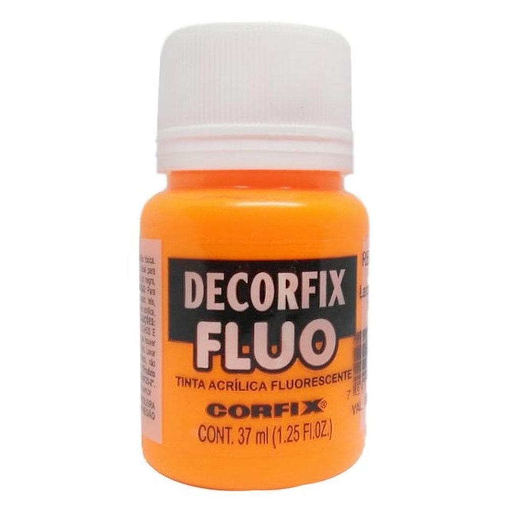 Tinta Decorfix Fluorescente 1009 Laranja 37Ml