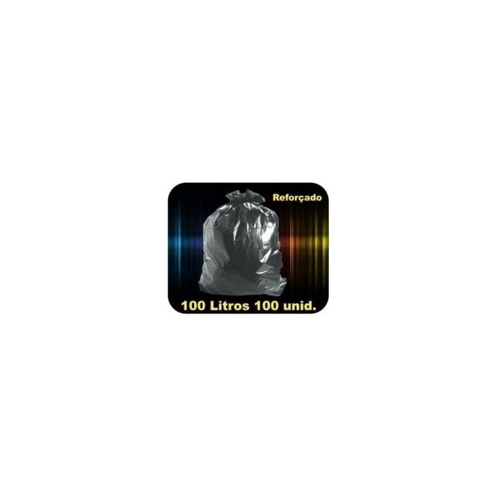 Sacos Pra Lixo De 100 Litros Reforçado- Pct C- 100 Un.-preto