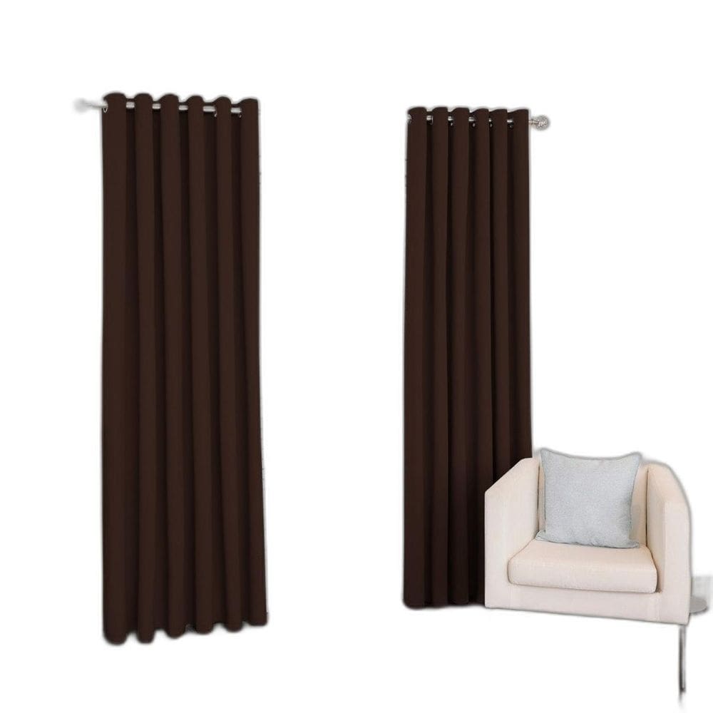 Cortina Lana Marrom Oxford 300X250 Para Sala/Quarto