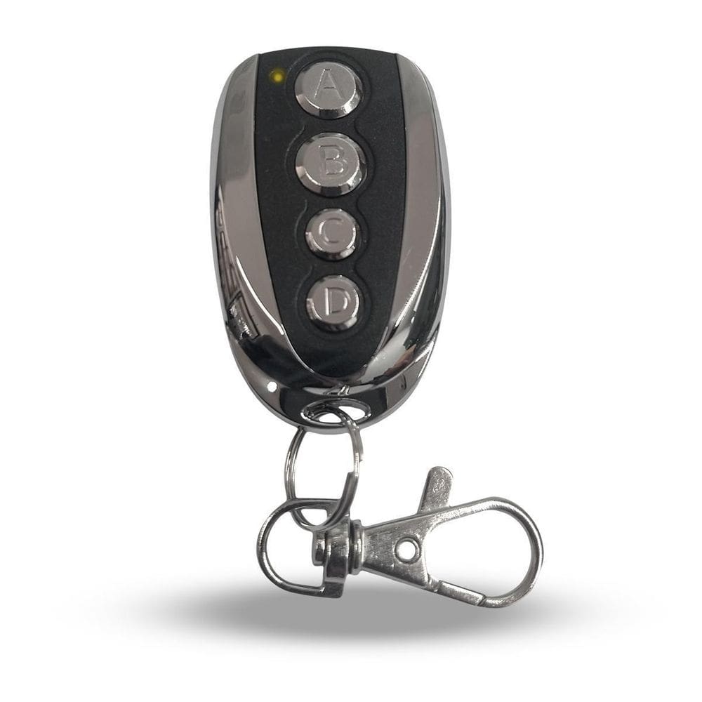 Controle Hcs Aço Escovado 4 Em 1 Para Portão E Alarmes