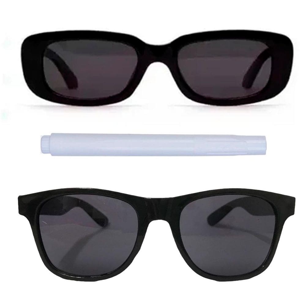 Kit 5 Retro 5 Wfr Oculos Pra Festa 1 Caneta Rápida