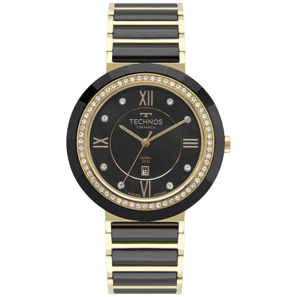 Relógio Technos Elegance Ceramic/Saphire Feminino Preto