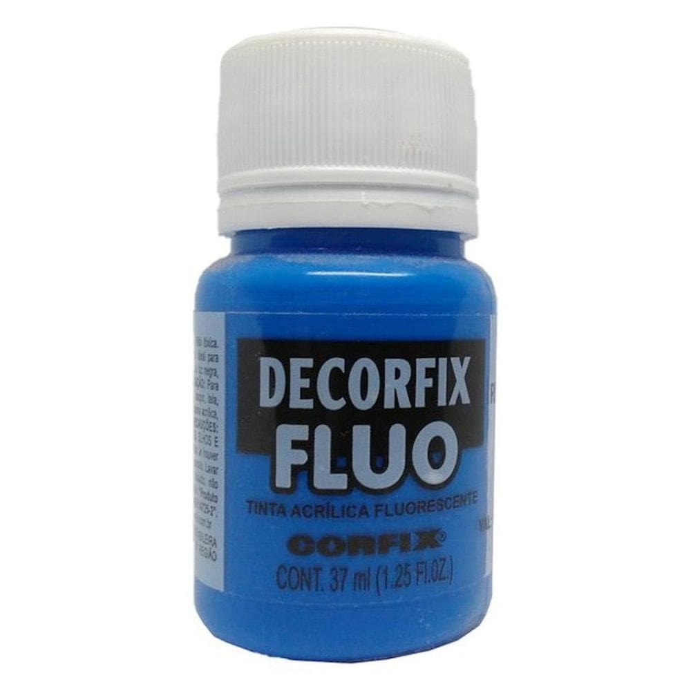 Tinta Decorfix Fluorescente 1023 Azul 37Ml