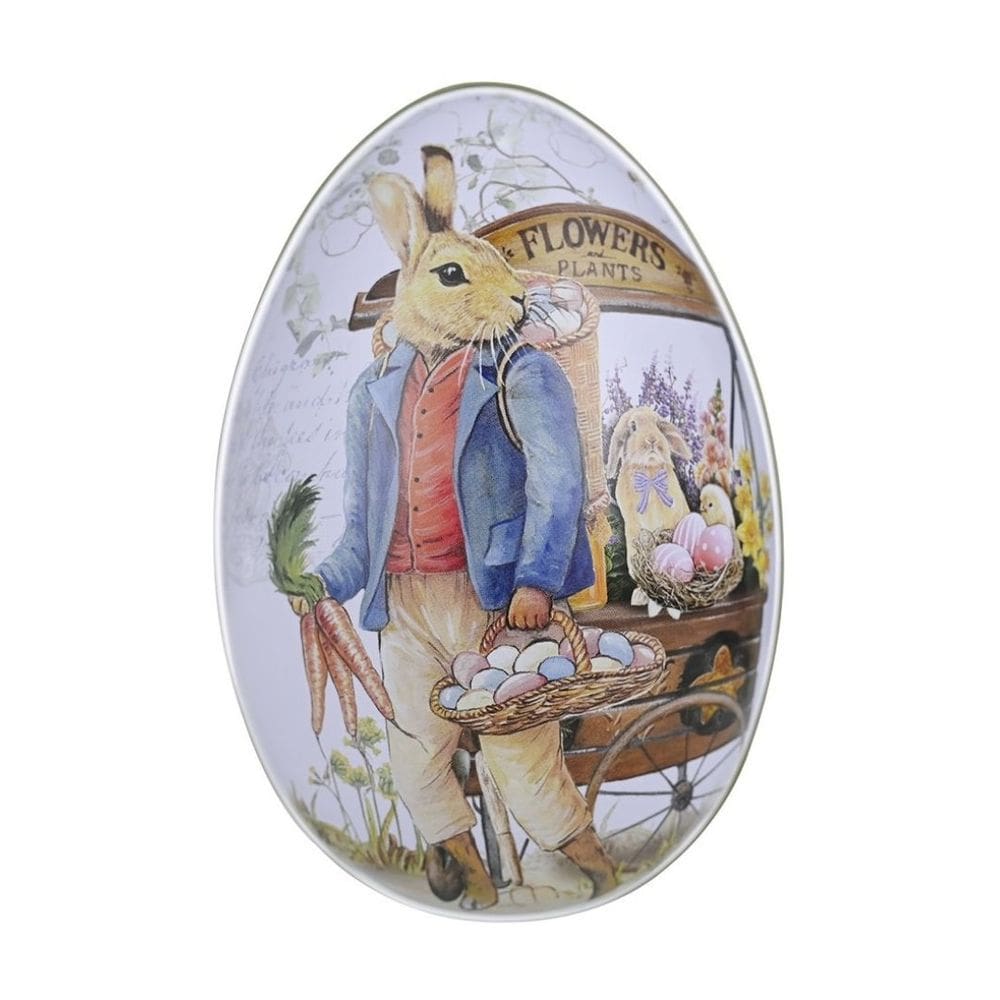 Mini Pote Porta Mantimentos Da Pascoa 6cm Oval De Metal