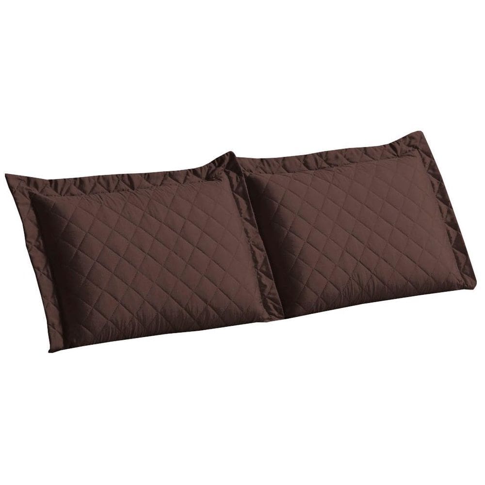 Kit Par Fronhas Matelada Para Travesseiro Proteção Marrom