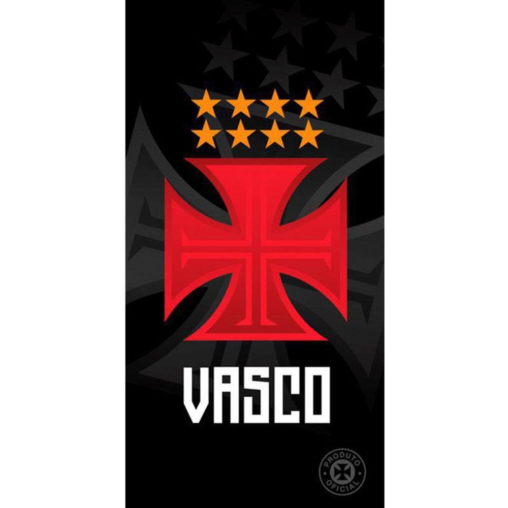 Toalha de Banho Estampada Oficial Vasco - 100% Algodão