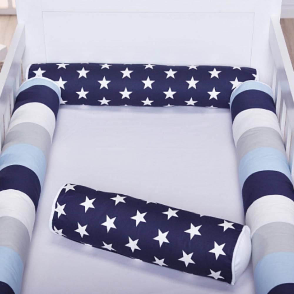 Kit Berço Rolinhos Americano com 4 peças 100% Algodão Zíper