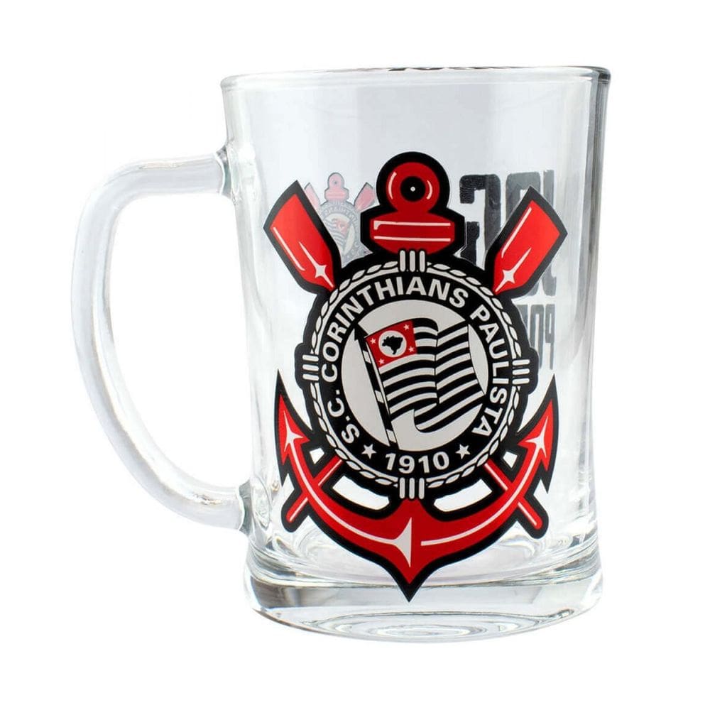 Caneca De Vidro Gigante 650Ml - Corinthians