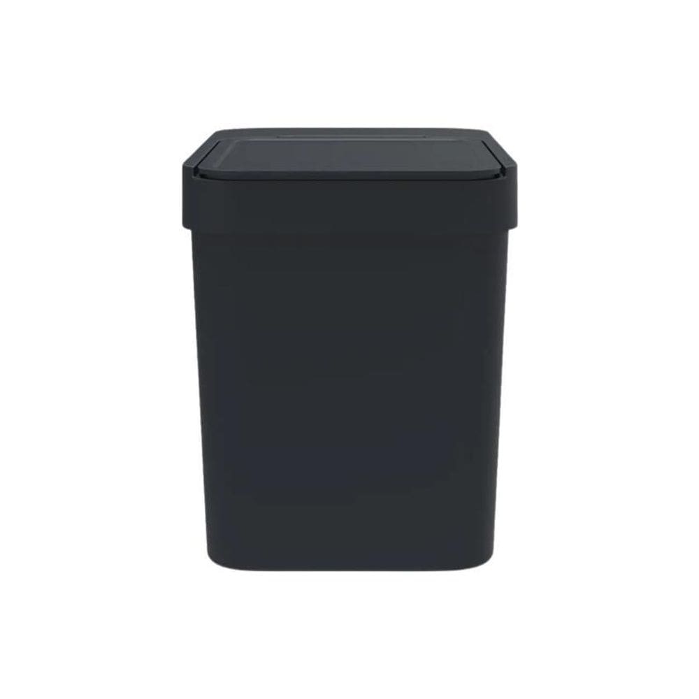 Lixeira Cozinha Banheiro 5L Preta  Porta Puxa Saco Soprano