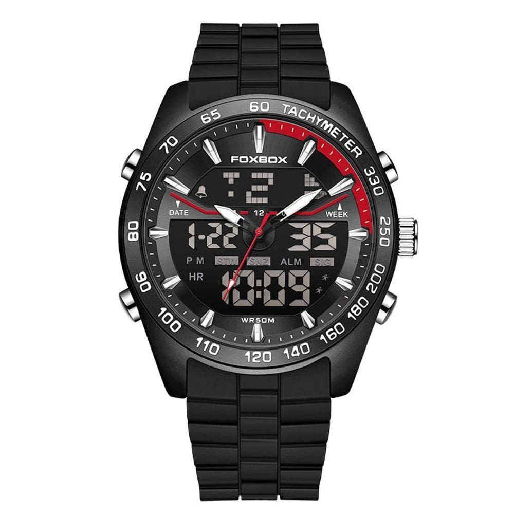 Relógio Masculino Digital Com Duplo Display Luminoso Design Esportivo Impermeavel Preto