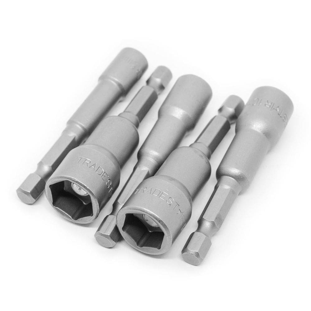 Jogo Bits Soquetes Magnéticos Canhão 6-8-10-12-13Mm 5 Pçs