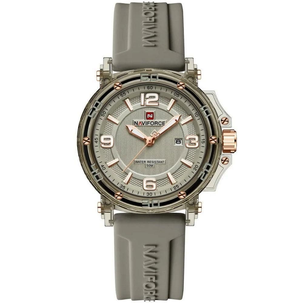 Relógio Feminino Quartzo Moderno Multifuncional Impermeavel 3atm Cinza