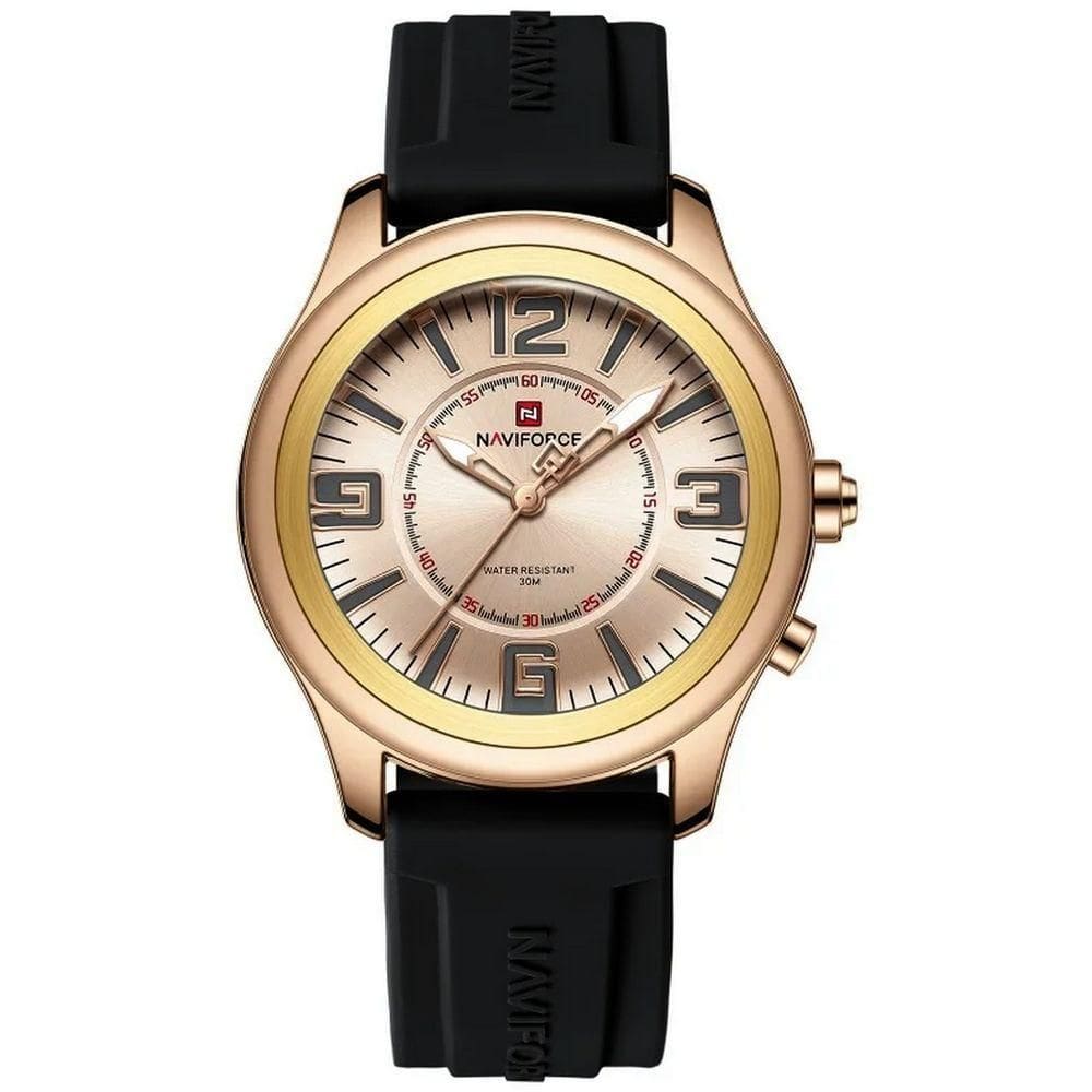 Relógio De Quartzo Masculino Mostrador Simples Casual 30m à Prova D`água Dourado