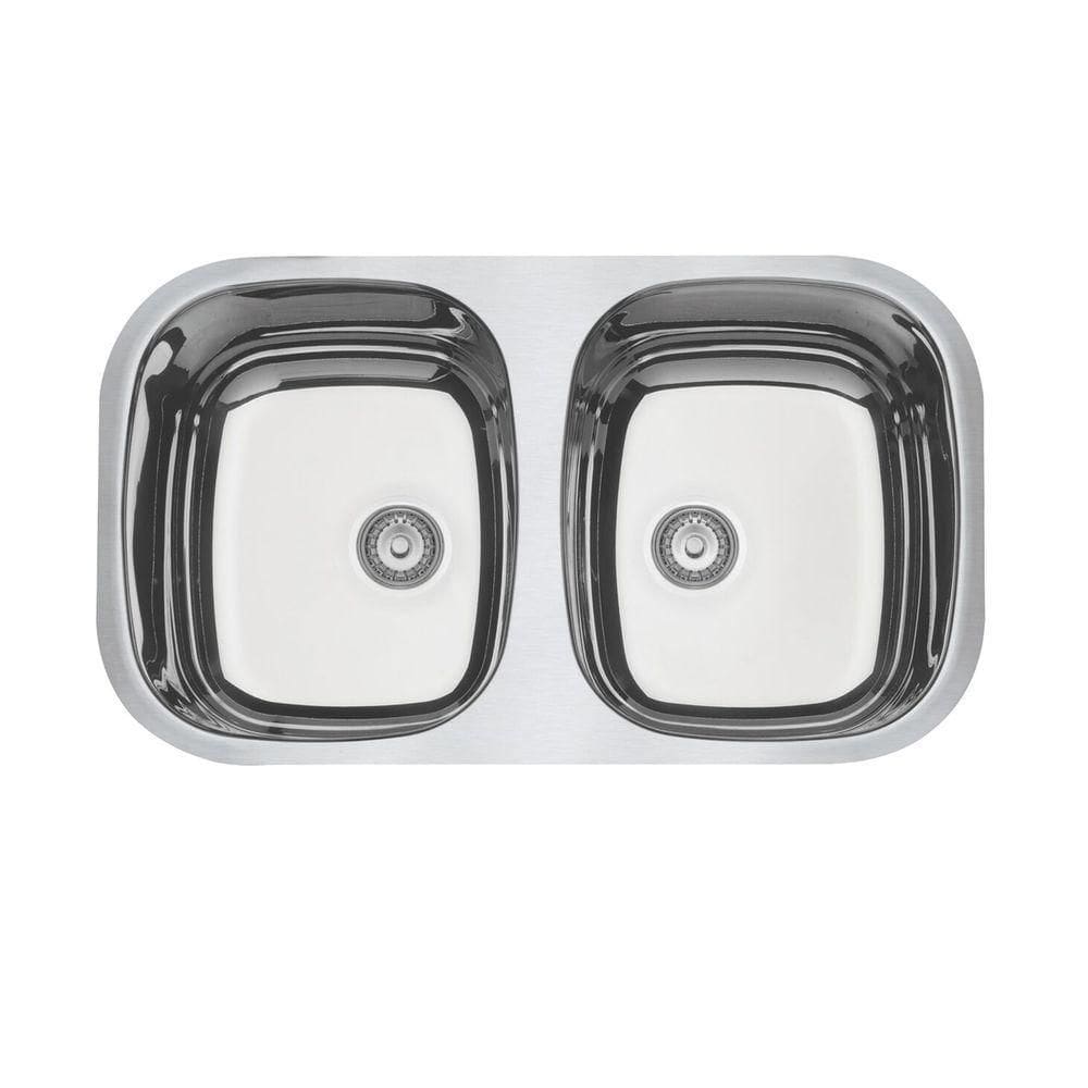 Cuba De Embutir Tramontina Isis 2c 34 Bl Em Aço Inox Alto Brilho 77x45 Cm