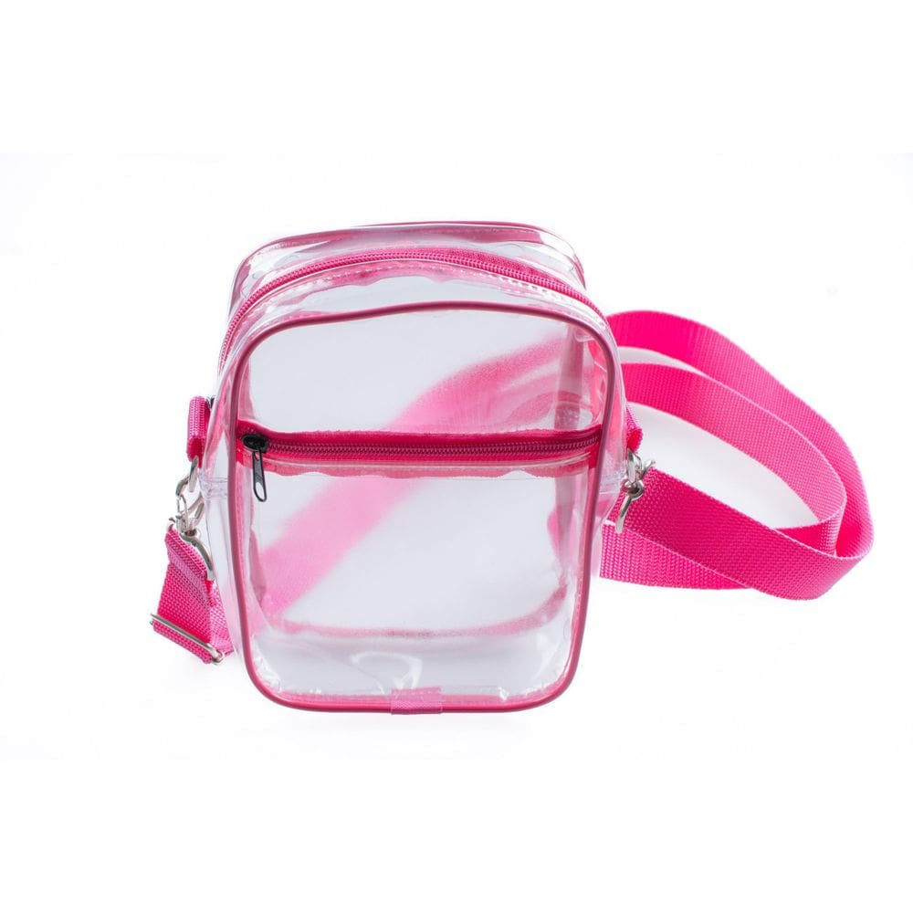 Bolsa Shoulder Bag Transparente E Pink De Ombro Feminina