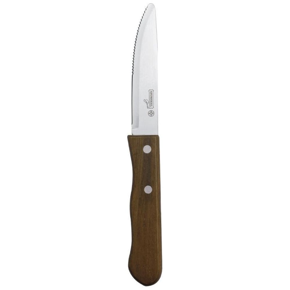 Faca 5 De Aço Inox Mundial Wood Para Assado 1528-5