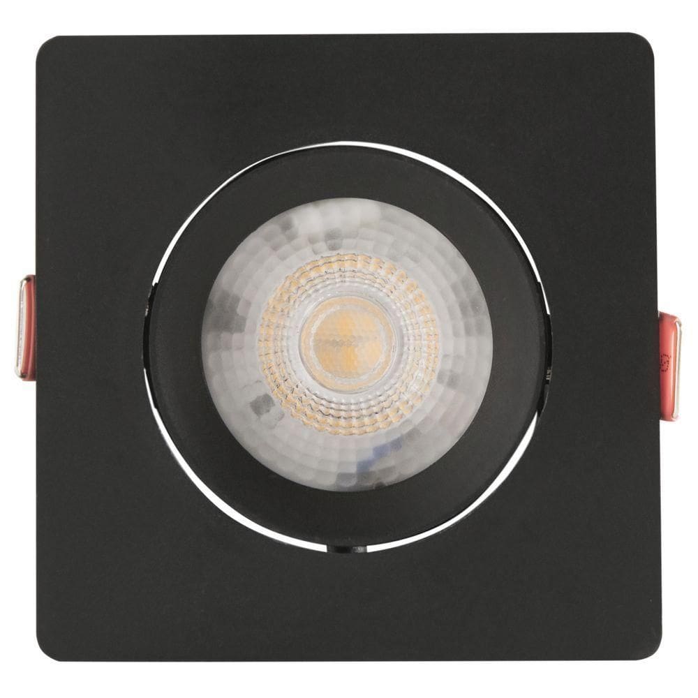Spot Led Tramontina Quadrado 3 W 6500 K Preto Com Luz Branca