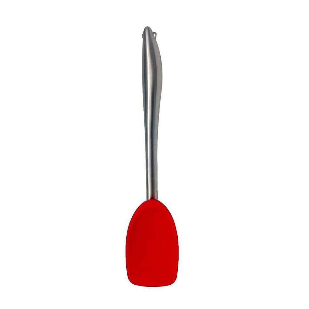 Espátula Silicone Cabo Inox 30cm - Não Danifica Panelas