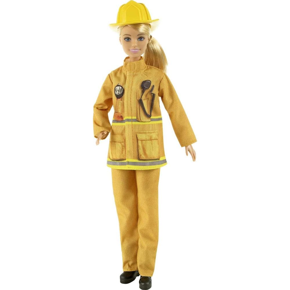 Playset Barbie Careers Firefighter com boneca e acessórios modernos.