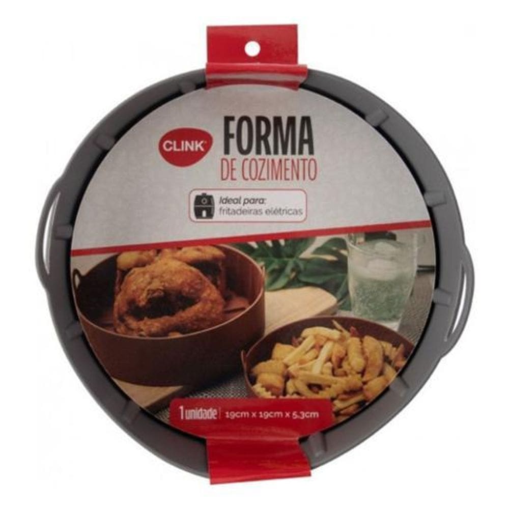 Cesta Forma Forro Silicone Airfryer Fritadeira Redonda 19Cm