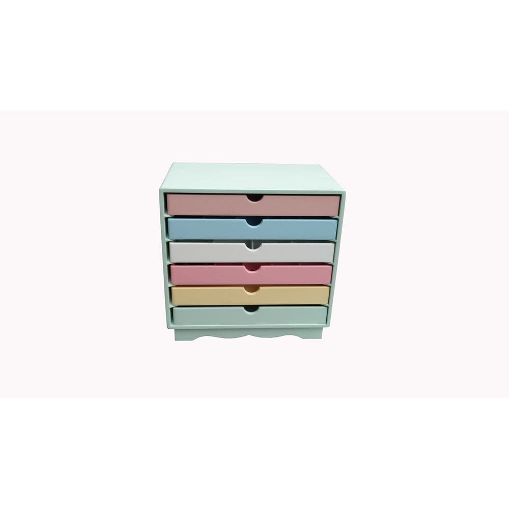 Organizador Jóias e Relógios MDF 6 Gavetas 28x19x27