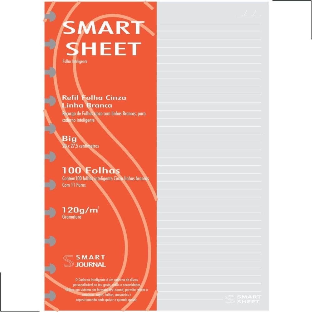 Refil Caderno Inteligente Discos 120g 100 Fls Pauta Branca G