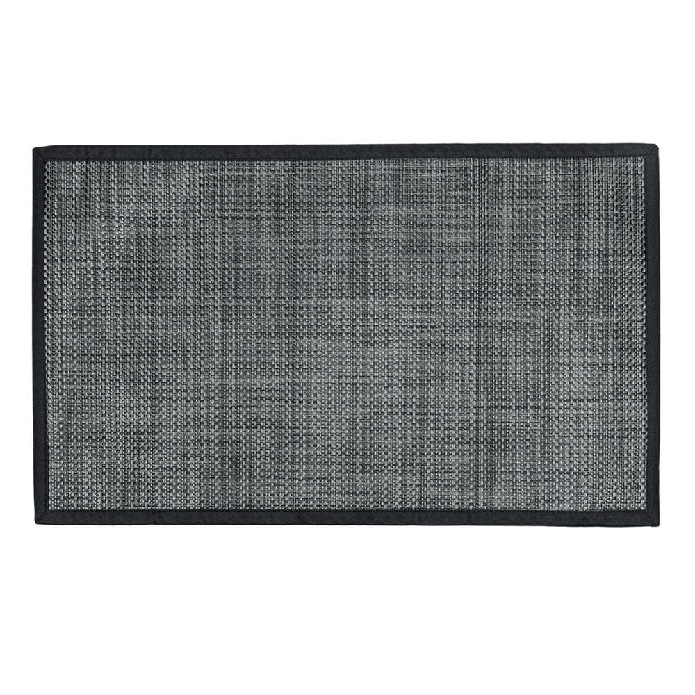 Jogo 1 Tapete Pratik 45x120 e 1 Tapete Pratik 45x75 Preto - Jolitex