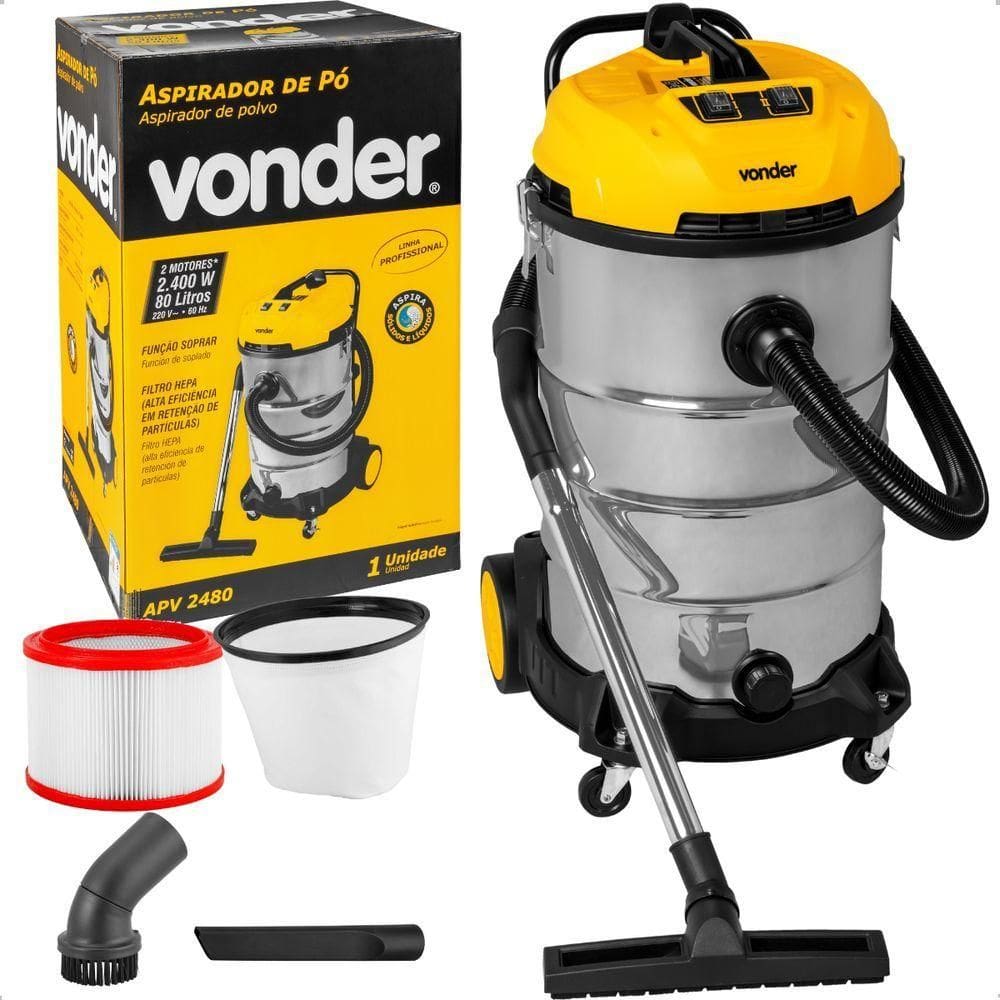 Aspirador De Pó E Líquido 2400W Apv2480 Vonder 220V