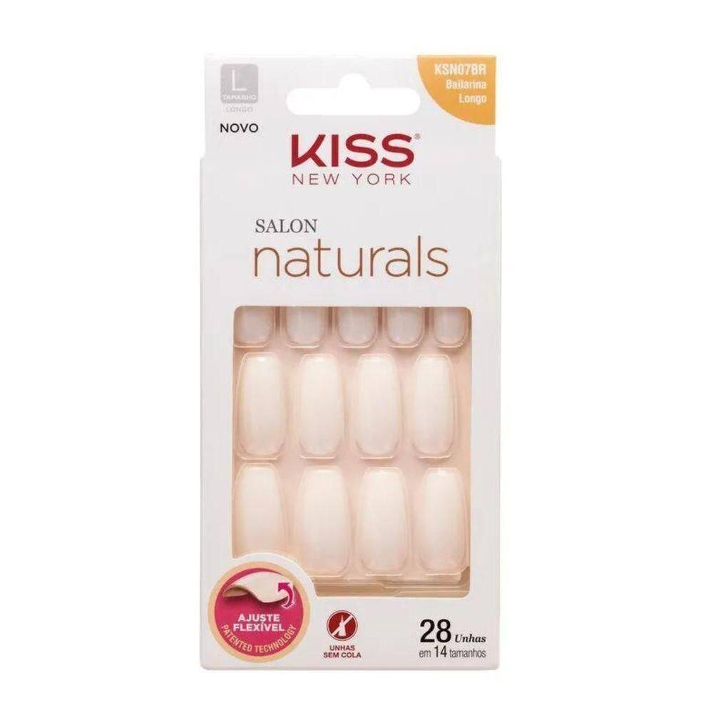 Kiss Ny Unha Salon Natural Longo Bailarina