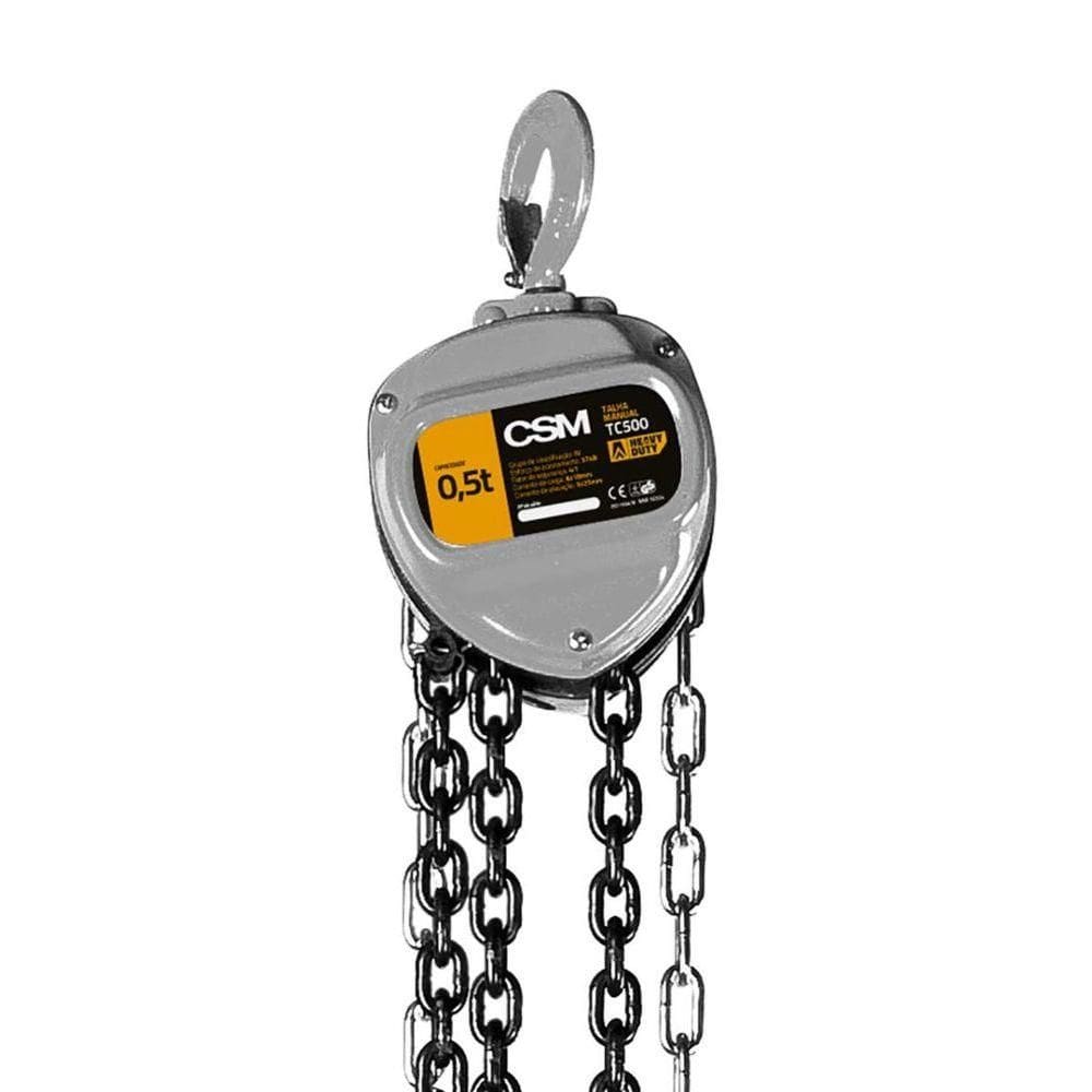 Talha Manual De Corrente 0,5 Ton Elevação 8 Metros Csm